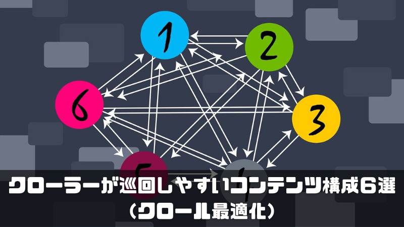 クローラーが巡回しやすいコンテンツ構成６選（クロール最適化）